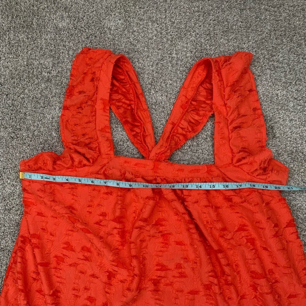 Lauren Conrad Ruffle Sleeve Tank Top - Spanish Coral - Womens Size 1X - Picture 8 of 12